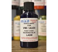 VW Ravenna Blu LA5W Ritocco Kit Bottiglia Pennello Riparazione Vernice Chip Zero