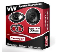 VW Scirocco Casse Portiera Anteriore Pioneer Auto Speaker + Adattatore Rings