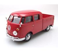 VW T1 Bus Doka Cassone Rosso Modellino Auto 1:24 MotorMax
