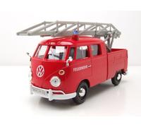 VW T1 Cassone Pompieri Con Testa Rosso Modellino Auto 1:24 MotorMax