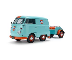 VW T1 Kool Kombi Gulf Oil Tribute Modello Auto 1:18 Solido Die-Cast