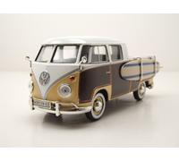 VW T1 Pritsche Con Tavola Da Surf Crema Marrone Modellino 1:24 MotorMax
