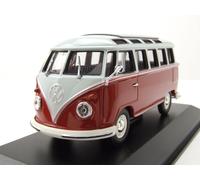 VW T1 Samba Bus 1961 Rosso Grigio Modellino Auto 1:43 Maxichamps