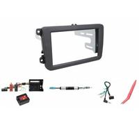 VW Sharan, Tiguan, Touran Autoradio Einbauset 2-DIN + Adattatore Della Rotella