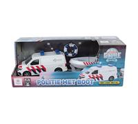 VW Transporter Polizia auto giocattolo con barca Die-Cast metallo 29 cm