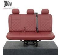 VW Transporter T6/T6.1 Posteriore Seat Cover Similpelle (2025 IN Poi) Rosso 967