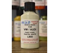 VW Volkswagen Pastello Bianco L90d Pittura Ritocco Kit 30ml Zero Chip Spazzola