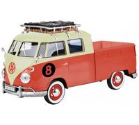 VW Volkswagen T1 Bus Type 2 with Roof Rack - red / cream - MotorMax 1:24
