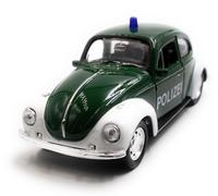 VW WELLY Käfer Polizei Modello Auto Verde Scala 1:34 (Lizensiert)
