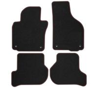 VW14-2 Set Tappetini Velluto Premium Opaco Rosso per Volkswagen Golf VI 2009-201