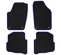 VW27-1 Set Tappetini Velluto STREAK Blu per Volkswagen Polo IV 2002-2009 fissagg
