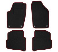 VW27-1 Set Tappetini Velluto STREAK Rosso per Volkswagen Polo IV 2002-2009 fissa