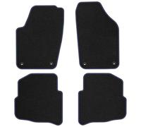 VW28-1 Set Tappetini Velluto Premium Opaco Blu per Volkswagen Polo IV 2002-2009