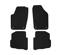VW28-1 Set Tappetini Velluto Premium Opaco Nero per Volkswagen Polo IV 2002-2009