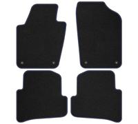 VW30-3 Set Tappetini Velluto Premium Opaco Blu per Skoda Fabia III 2014-2022 tap