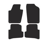 VW30-3 Set Tappetini Velluto Premium Pelle Rosso&Bianco per Skoda Fabia III 2014