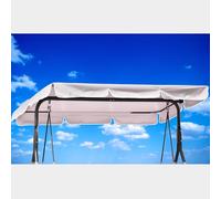 VWACBOAW Copertura per dondolo Hollywood, 210 x 145 cm, impermeabile, antivento, antistrappo, in poliestere, anti-UV, antipolvere, 250 x 190 cm, colore bianco