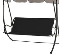 VWACBOAW Coprisedile per dondolo da giardino, impermeabile, 600D, per esterni, 2 e 3 posti, 168 x 56 x 56 cm, colore nero