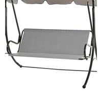 VWACBOAW Coprisedile per dondolo da giardino, impermeabile, 600D, per esterni, 2 e 3 posti, 168 x 56 x 56 cm, colore grigio