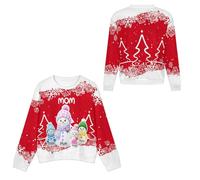 VWCSDSCS Felpa natalizia personalizzata con nome pupazzo di neve personalizzato girocollo manica lunga brutto maglione di Natale per mamma papà fratelli, Felpa 22, S-6XL