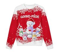 VWCSDSCS Felpa natalizia personalizzata con nome pupazzo di neve personalizzato girocollo manica lunga brutto maglione di Natale per mamma papà fratelli, Felpa 13, S-6XL