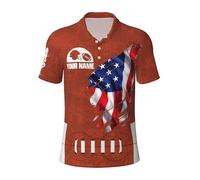 VWCSDSCS Polo da golf personalizzata con bandiera americana,Camicie da golf da uomo con nome personalizzato a maniche corte,Magliette da golf divertenti per uomo, Gof45, S/4XL