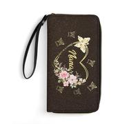 VWCSDSCS Portafogli personalizzato con scritta "Grandma's Little Sweethearts", idea regalo per madre e nonna da figlia e figlio, immagine dei cartoni animati con nome personalizzato, A8.