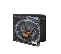 VWCSDSCS Portafoglio per bambini da calcio in fiamme personalizzato per ragazzi Nome personalizzato Divertente Pelle Bifold RFID Blocco Tasca portamonete Regali di compleanno di Natale per Ragazzo