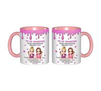 VWCSDSCS Tazza da caffè personalizzata per mia figlia, con ritratto di mamma e figlia, 325 ml, regalo premuroso per figlie di madre mamma per compleanni, Ringraziamento o occasioni speciali