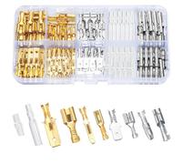 Vwoqiy 150 Pezzi Capicorda Elettrici Kit, 2,8 mm, 4,8 mm 6,3 mm Terminali a Crimpare Kit per Connettore Cavo, Terminale a Crimpare Maschio e Femmina con Coperchio Isolante