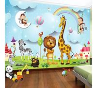 VwrxnchCoatx Carta Da Parati Fotografica Personalizzata Con Animali Dei Cartoni Animati In 3D,Per Ragazzi E Ragazze,Sfondo Per La Camera Da Letto Dei Bambini,Carta Da Parati Per Bambini-430X300Cm