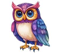 VwrxnchCoatx Kit Punto Croce Gufo, Schemi Quadri Set Ricamo Punto Croce Kit Da Ricamare Principianti Starter Prestampato Stampato Completo Bambini Cross Stitch Embroidery Animali Ricami 40 X 50 Cm