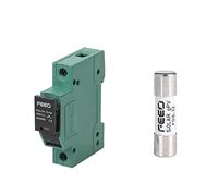 VWWJCCRO 1 portafusibili solari DC 1P 1000 V PV 10 x 38 mm PV con luce e fusibile per protezione solare del sistema fotovoltaico (fusibile 32a, con luce con fusibile)