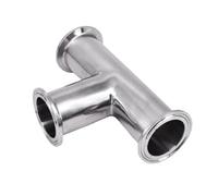 VWWJCCRO 12.7/19/25/32/38/45/51mm Pipe OD 0.5" 1.5" 2" Tri Clamp Tee 3 Way Connector Pipe Fitting SUS304/316 Stainless (SUS304,57MM OD K77.5MM_T Type) Barb Fittings