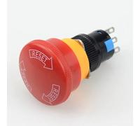 VWWJCCRO 16mm Mushroom Emergency Stop e-Stop Switch 3 Pins No+NC