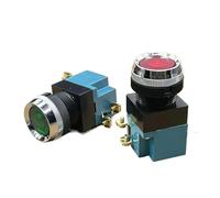 VWWJCCRO 1PC LA19 Verde Che Parte dal Pulsante di Reset dell'interruttore della Macchina piegatrice a Punti circolari 5A380V 25MM