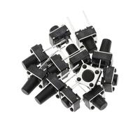 VWWJCCRO 50PC Push Button Switch 12V Copper 2PIN DIP2 SMD MicroSwitch 6X6X11MM