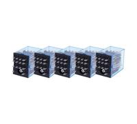 VWWJCCRO 5PCS MY4 piccolo relè elettromagnetico relè di potenza AC12V/24V/110V 220V relè MY4NJ bobina 4NO 4NC relè (AC, 24V)