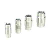 VWWJCCRO 64 Bar 1/8" To 1" M20x1.5 Female 304 Stainless Inline Spring Valve Non-Return One Way Valve Steam High Pressure(1/2") Barb Fittings