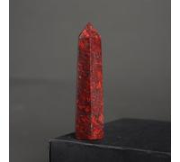 VWWJCCRO 7-8cm Crystal Point Quartz Rainbow Wand Column Rose Rock Home Decor Stone (Color : Blood Stone)