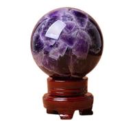 VWWJCCRO Amethyst Crystals Deep Purple Crystal Fantasy Sphere Quartz Rock for Spiritual Stones for Decor Stone,3.9"(10cm)