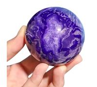 VWWJCCRO Amethyst Moss Agate Ball Quartz Crystal Sphere Figurine for Decorative, Lens Photography, Gaze Divination or Feng Shui And,7-7.5cm