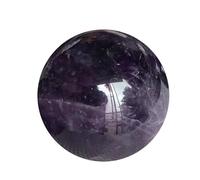 VWWJCCRO Amethyst Tumble 20-25mm Gemstone Crystal Ball Round Sphere Collection Pocket Palm Worry Stone,Purple,20~25mm