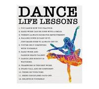 VWWJCCRO Beautiful Ballet Wall Art Print, Motivational Quotes for Dancers, Inspirational Room Decor for Dance Studio Apartment Bedroom(Framed,08x12inch(20x30cm))