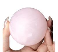 VWWJCCRO Beautiful Calcite Crystal Ball Rose Quartz Gemstone Sphere Divination Feng Shui Aura Home Desk Decor Decorative,60~70mm
