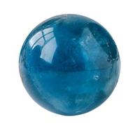 VWWJCCRO Blue Fluorite Crystal Ball with Stand, Crystals Sphere Gemstone, Polished Pocket Stone Round,Home Decoration Spiritual Gifts,40~60mm