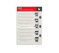 VWWJCCRO Cat Health Chart Body Condition Score BCS Poster Feline Veterinary Reference Guide for Animal Hospital Clinic Decor 8 X 12 in