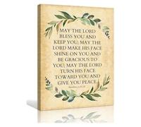 VWWJCCRO Christian Wall Art with Scripture - The Lord Bless You and Keep You, Numbers 6:24-26 Poster for Home Decor, Encouragement Gift Idea(Framed,12x18inch(30x45cm))
