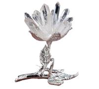 VWWJCCRO Clear Quartz Crystal Cluster Flower Decor, Modern Tree Gold Statues, Flowers Desk Decorations Stones for Living Room, Office Desktop,B