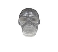 VWWJCCRO Clear Quartz Crystal Skull - Handcrafted Gemstone Art Sculpture for Home Décor, Halloween, or Gift